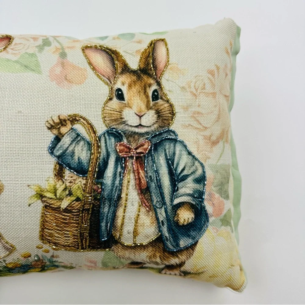 Easter Rabbits Accent Pillow